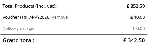 Screenshot of the GreatArt discount code working