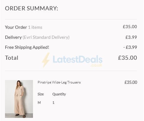 Screenshot of the Apricot discount code working