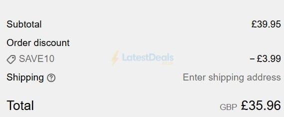 Screenshot of the Harrington Jacket Store discount code working