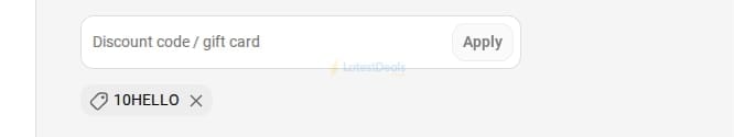 Screenshot of the Antinol discount code working