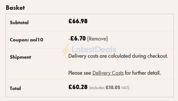 Screenshot of the Rocketgro discount code working