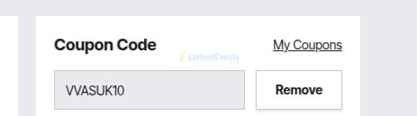 Screenshot of the vevor discount code working