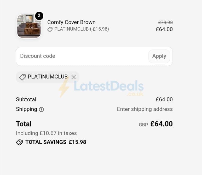 Screenshot of the Pet Rebellion discount code working