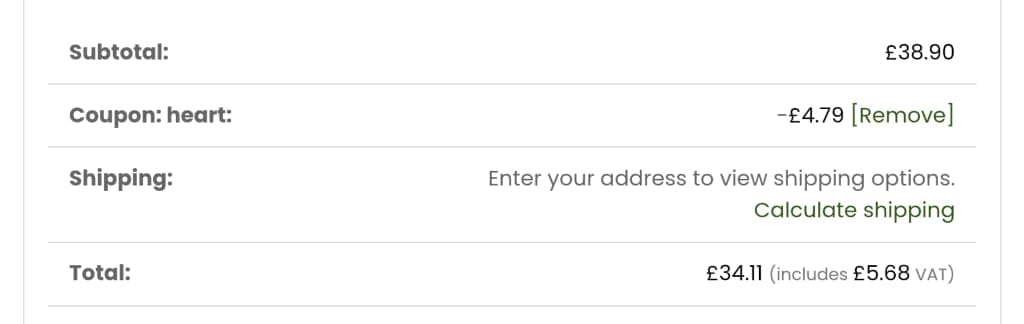 Screenshot of the Supplement Place discount code working