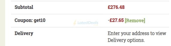 Screenshot of the Hopes Grove Nurseries discount code working