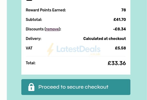 Screenshot of the Totally Beads discount code working