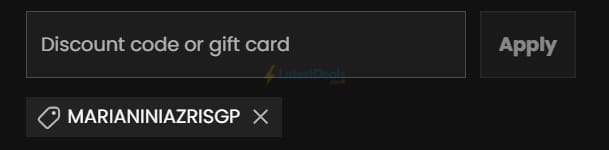 Screenshot of the Lumi Therapy discount code working