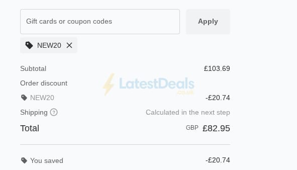Screenshot of the Soufeel discount code working
