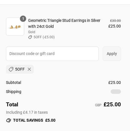Screenshot of the Henryka discount code working
