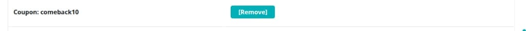 Screenshot of the XTRONS discount code working