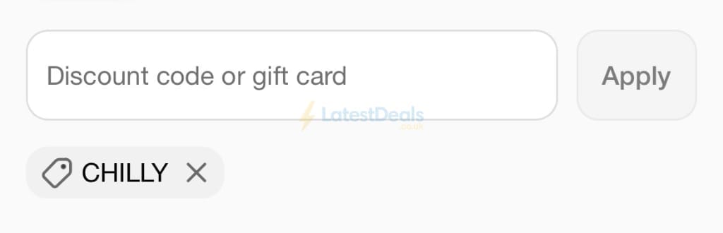 Screenshot of the Zing Organics discount code working