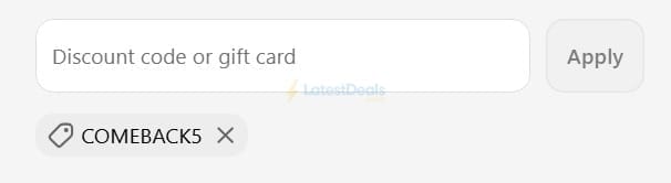 Screenshot of the Kitbox discount code working
