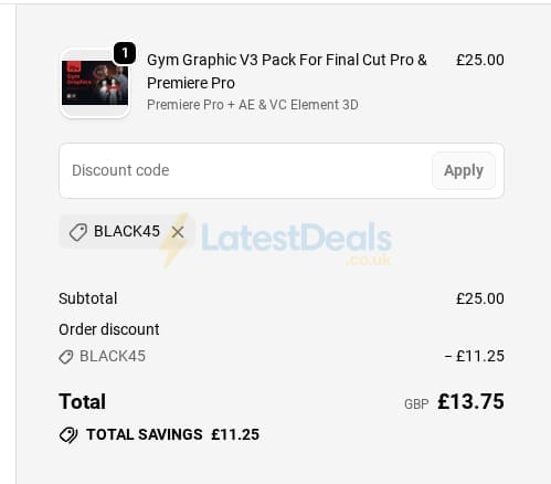 Screenshot of the CCreation Community discount code working
