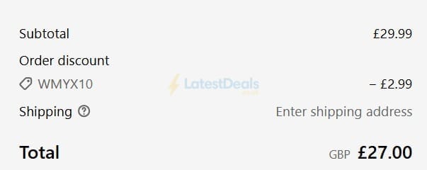 Screenshot of the Wowow Toys discount code working