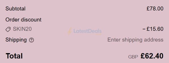 Screenshot of the Utan discount code working
