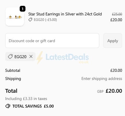 Screenshot of the Henryka discount code working