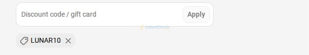 Screenshot of the Antinol discount code working