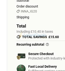 Screenshot of the Scandinavian Biolabs discount code working