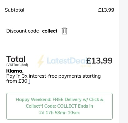 Screenshot of the Vertbaudet discount code working