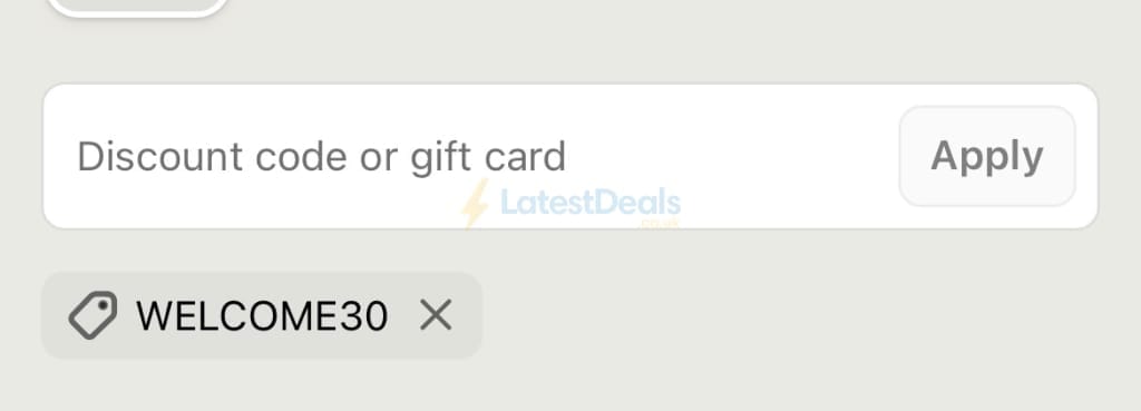 Screenshot of the Desktronic discount code working