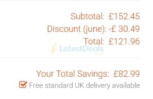 Screenshot of the Solar Centre discount code working