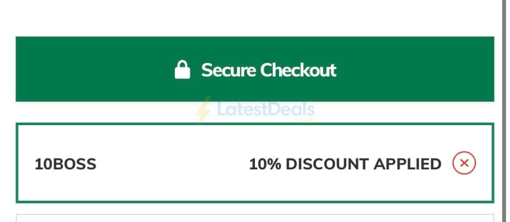 Screenshot of the Mainline Menswear discount code working
