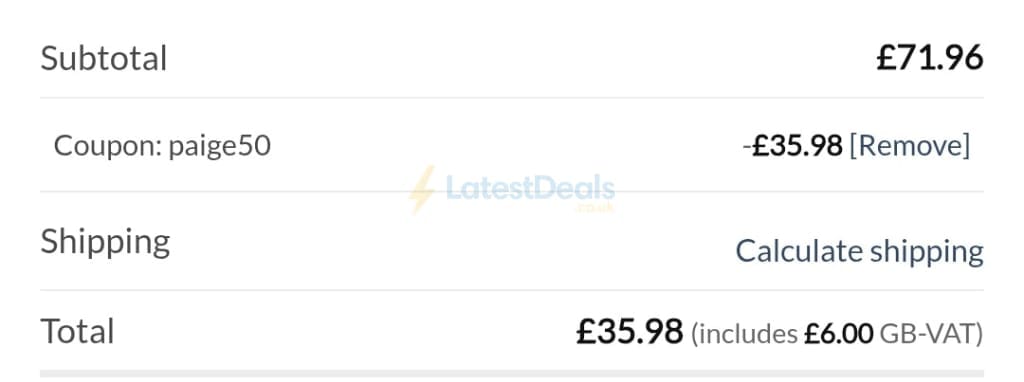 Screenshot of the Photobubble discount code working