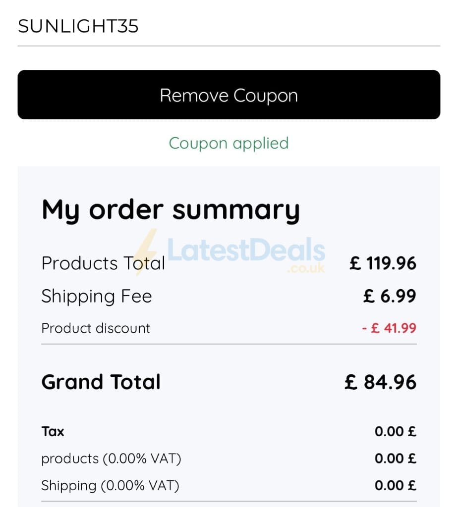 Screenshot of the myphotobook discount code working