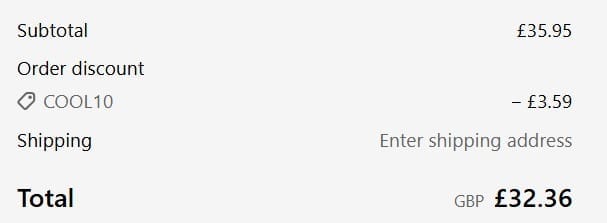 Screenshot of the Silk Pillowcase discount code working