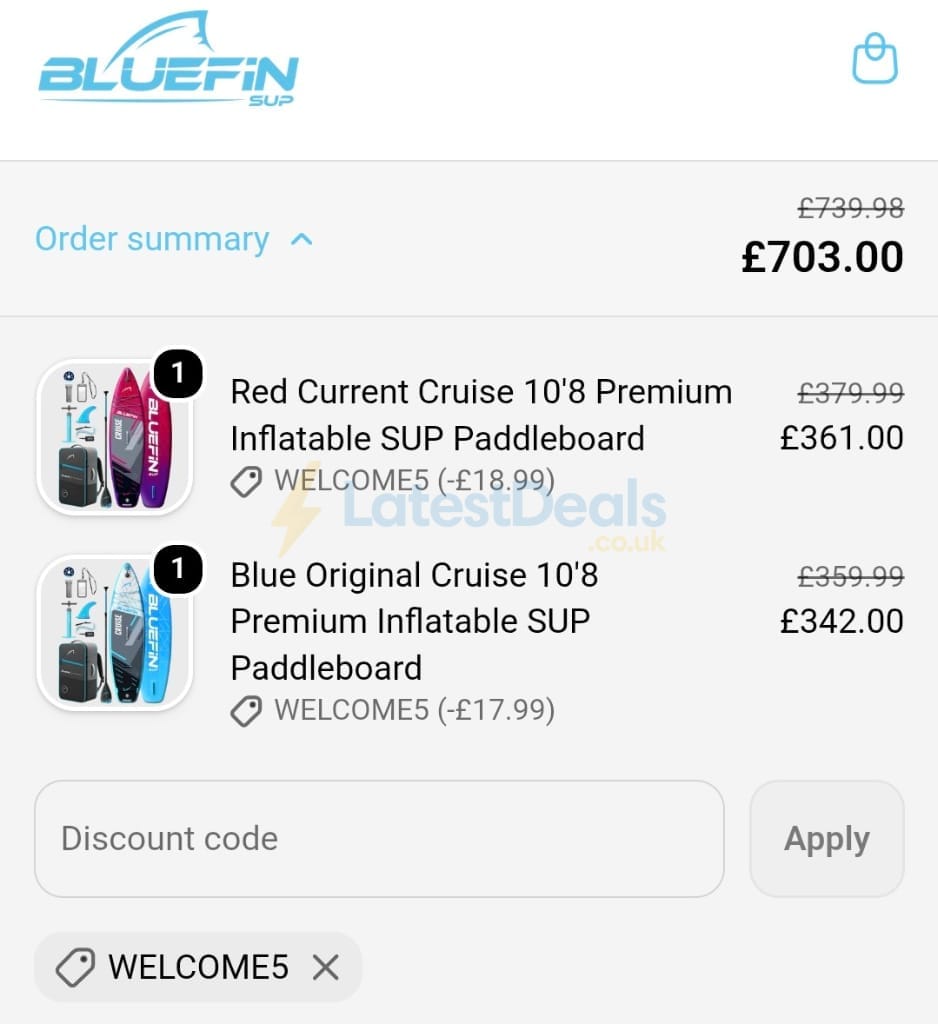 Bluefin SUP Discount Code - 50% Off in July 2026