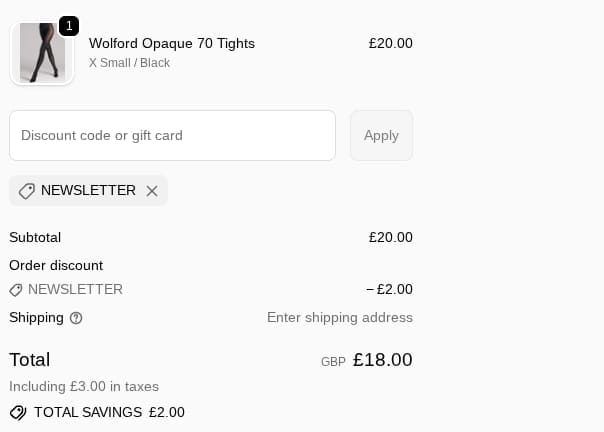 Screenshot of the Beauty Fresh discount code working