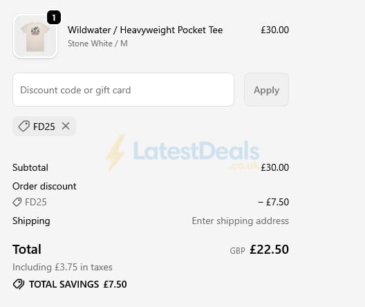 Screenshot of the High Hope discount code working