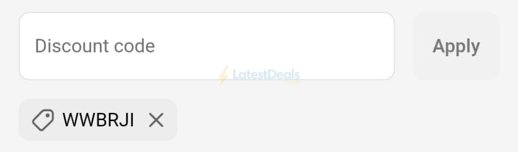 Screenshot of the WeightWorld discount code working