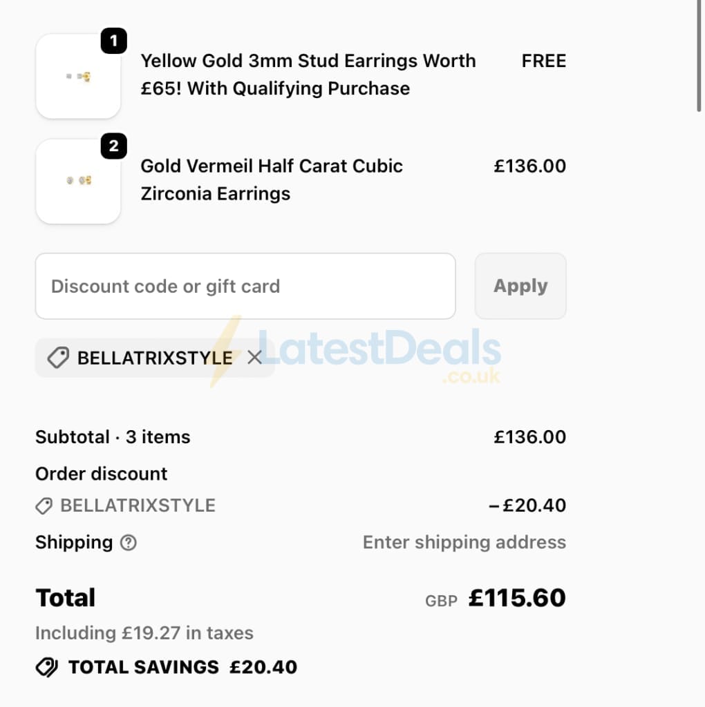 Screenshot of the Jools by Jenny Brown discount code working