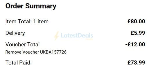 Screenshot of the Yours Clothing discount code working
