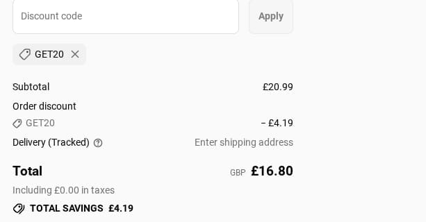 Screenshot of the Just Bee Honey discount code working