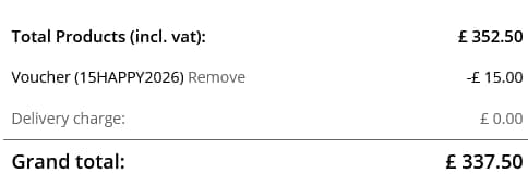 Screenshot of the GreatArt discount code working