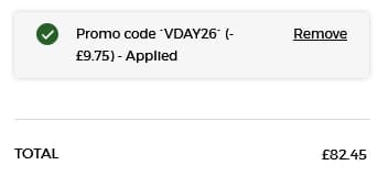 Screenshot of the Armani Beauty discount code working