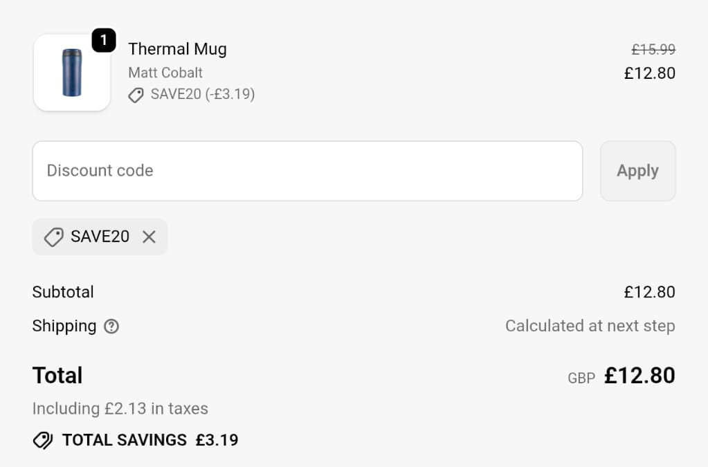 Screenshot of the Lifesystems discount code working