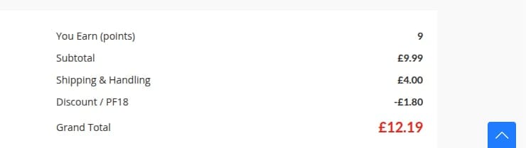 Screenshot of the Vape Sourcing discount code working