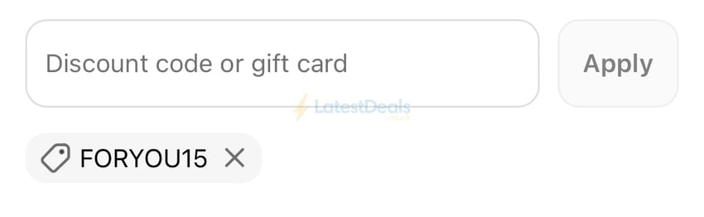 Screenshot of the Yorkshire Bedding discount code working