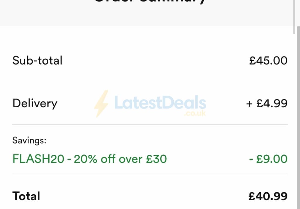 Screenshot of the Simply Be discount code working