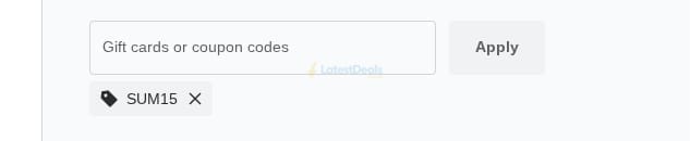 Screenshot of the Soufeel discount code working