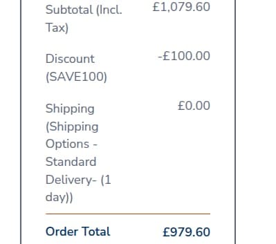 Screenshot of the Lyco discount code working
