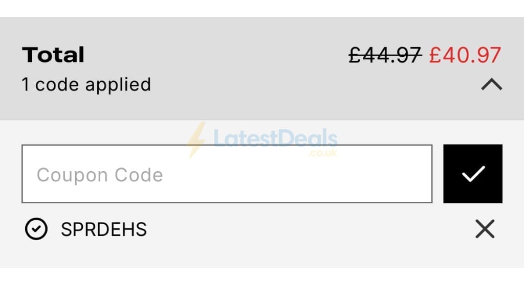 Screenshot of the Spreadshirt discount code working