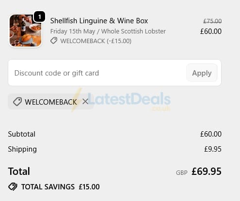 Screenshot of the Haar at Home discount code working