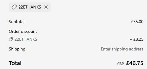 Screenshot of the Life of Riley discount code working
