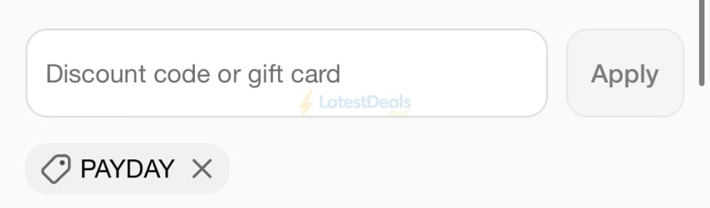 Screenshot of the Zing Organics discount code working