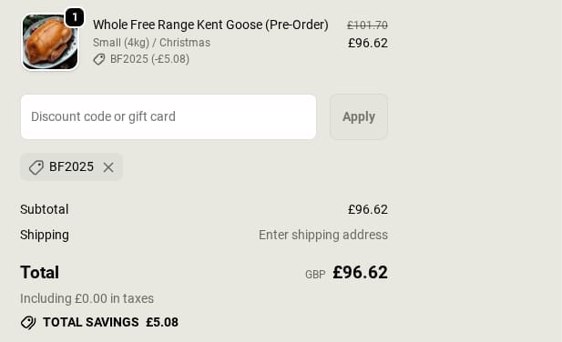 Screenshot of the Farm Fetch discount code working