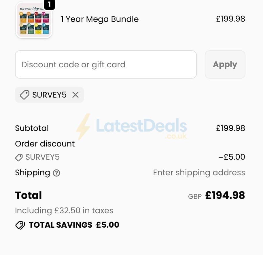 Screenshot of the Nutrition Geeks discount code working